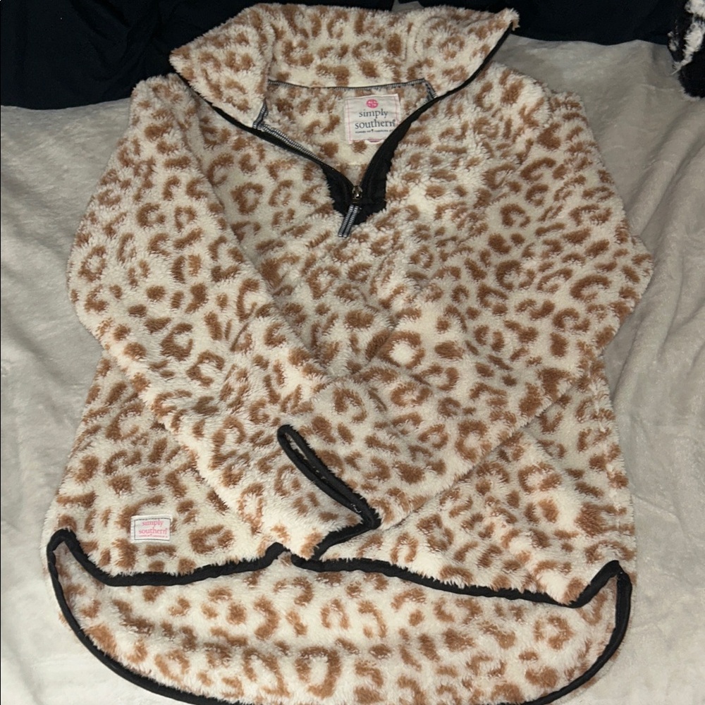 Simply Southern Shirt Leopard Print Pullover